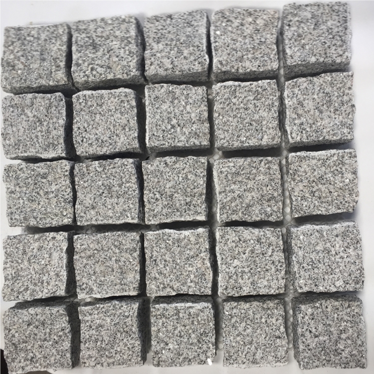 G603 light grey granite cobblestone setts